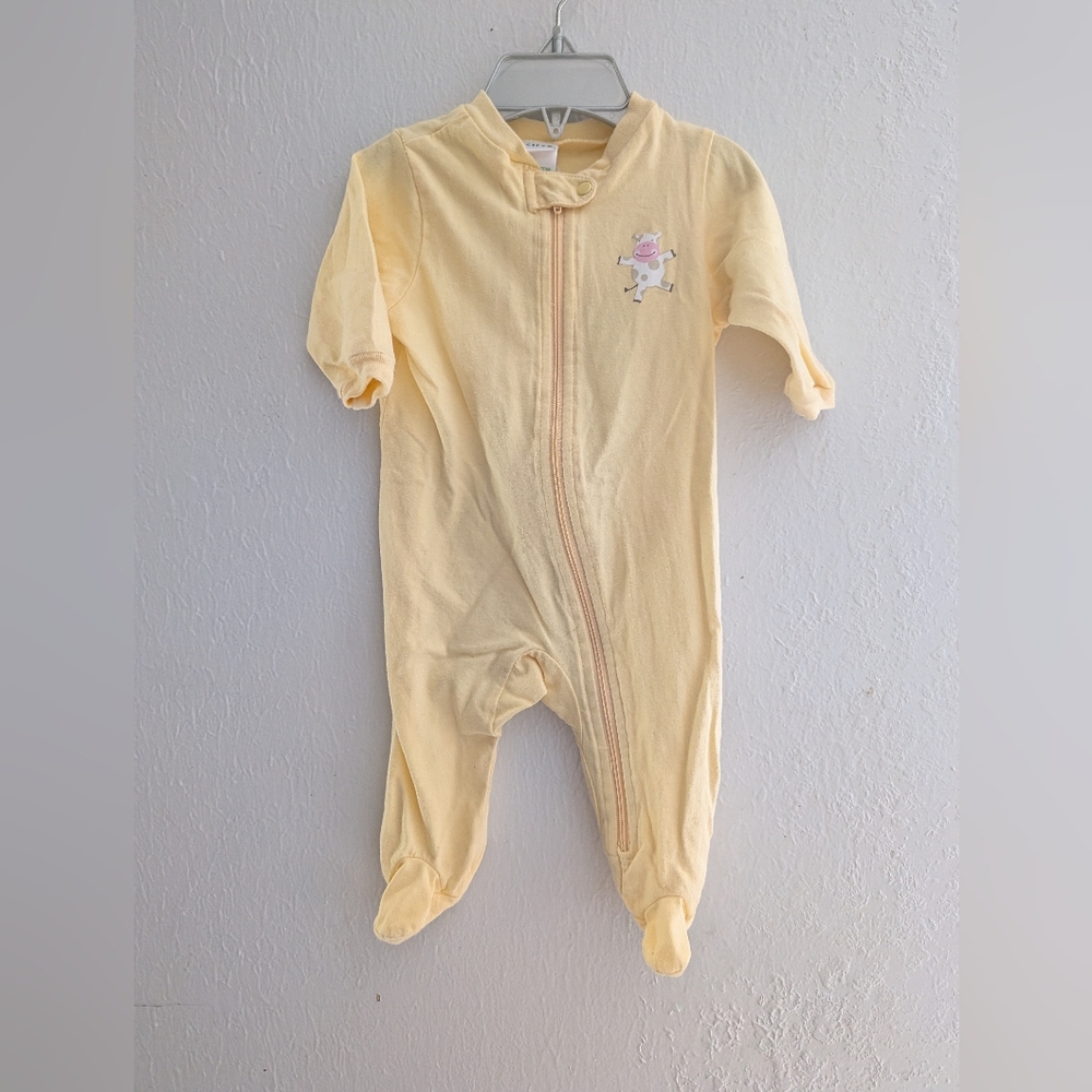 Circo Light Yellow Kids Footie with Cow